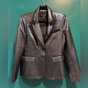 Rachel Zoe Shimmering Silver Blazer